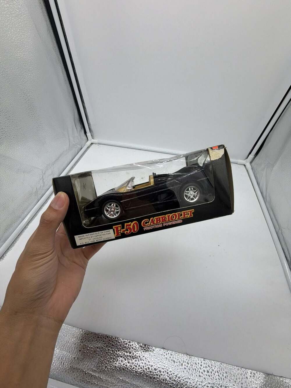 Ferrari F-50 Cabriolet Friction Powered plastic Model Car Black